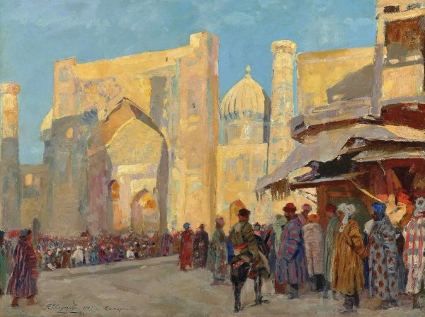 Самарканд Регистан живопись