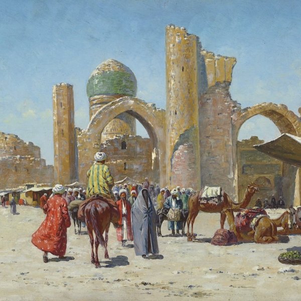 Шах и зинда Самарканд в живописи