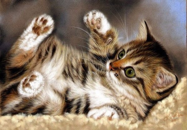 Котенок живопись