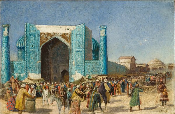 Картина Восточный базар Верещагин