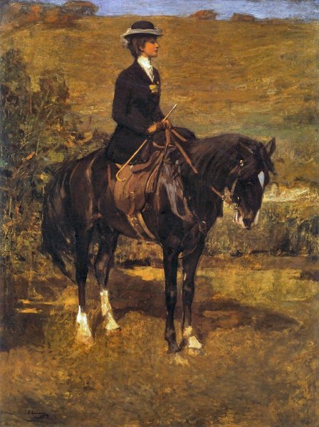 Всадники. Портрет е. и. Мюссара и э. Мюссар