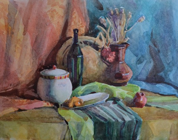 Натюрморт акварелью Академическая живопись