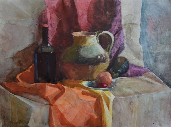 Академическая живопись натюрморт маслом Строгановка