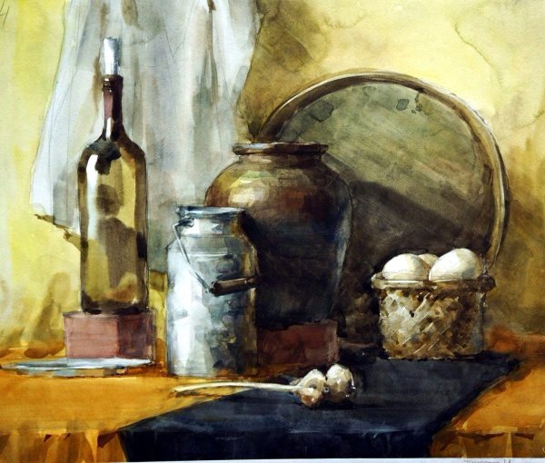 Иогансона лицей натюрморт акварелью