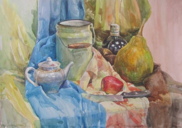 Иогансона лицей натюрморт акварелью