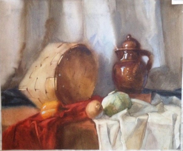 Алла Прима натюрморт акварелью