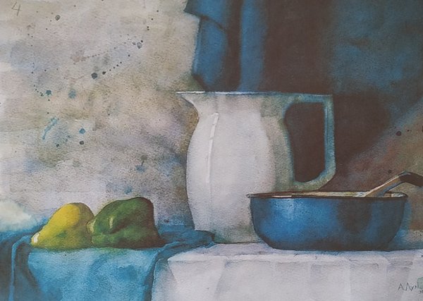 Владислав Елисеев акварель натюрморт