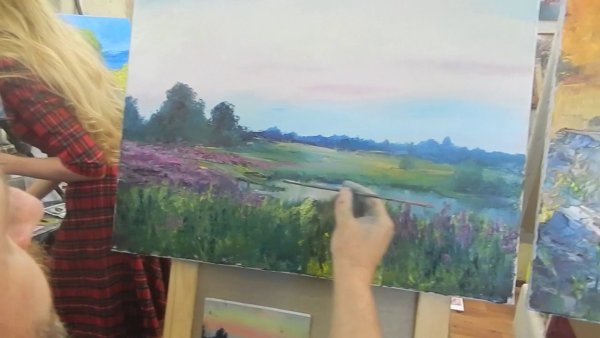 Игорь Сахаров летний пейзаж Импрессионизм мастер класса