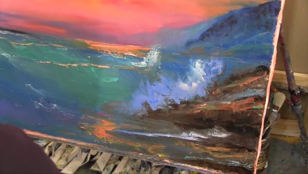 Игорь Сахаров море мастихином