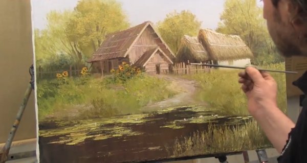 Игорь Сахаров живопись деревня