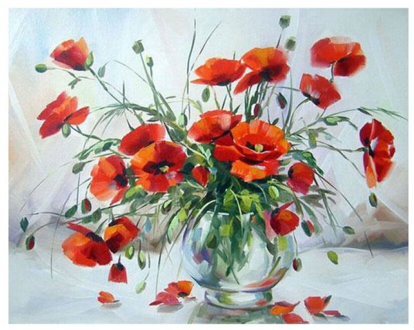 Людмила Скрипченко букет маков