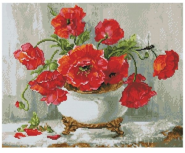 Картина маки на окне Жанна Когай