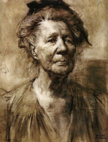 Портрет сангиной Академия Репина