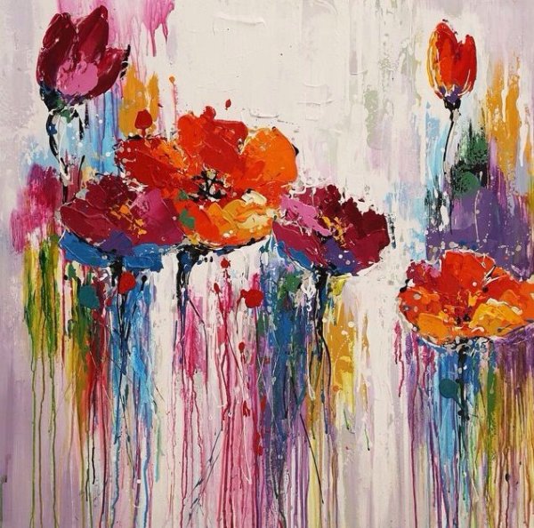 Яркие картины акрилом