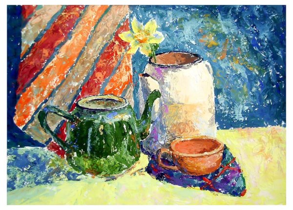 Натюрморт акварелью мазками