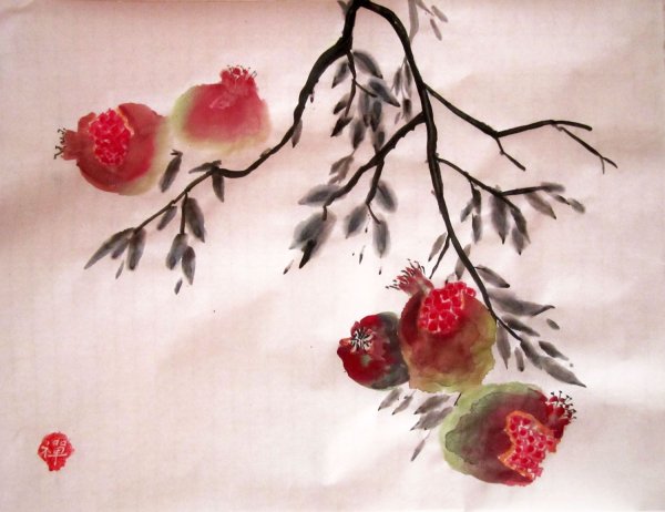 Синкевич китайская живопись гранат