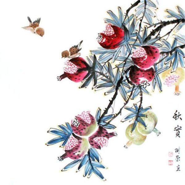 Гранат Китай живопись