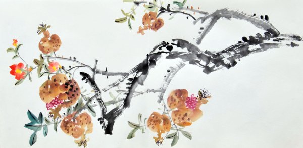 Гранат Китай живопись