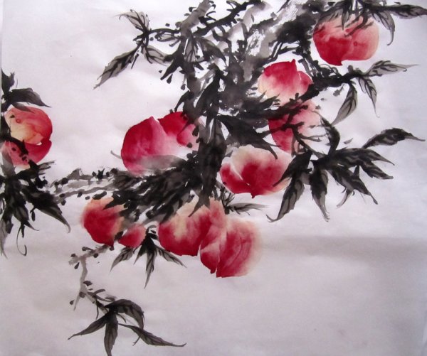 Китайская живопись гохуа гранат