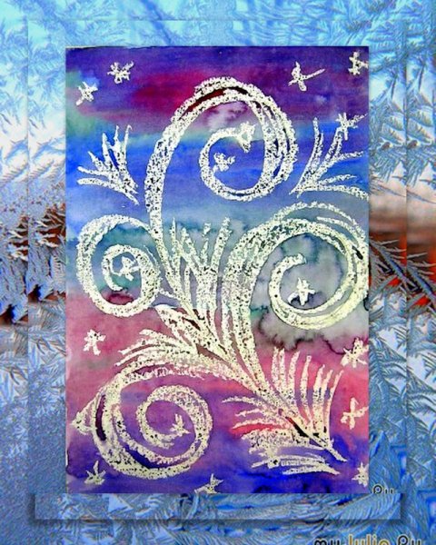 Пластилиновая живопись зима