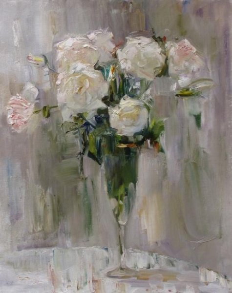 Букет цветов в белой вазе Кончаловский