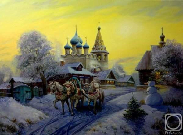 Храм на Нерли живопись масло