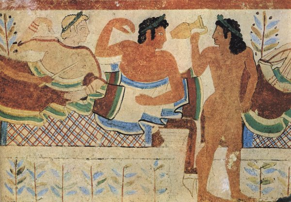 Этруски роспись гробницы леопардов