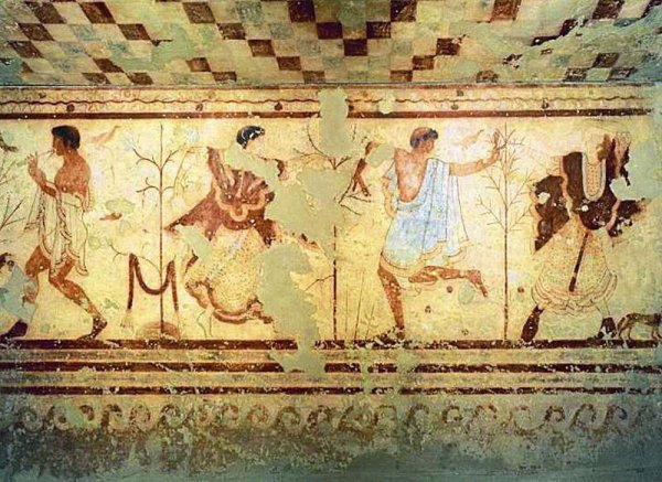 Фрески этрусков гробницы