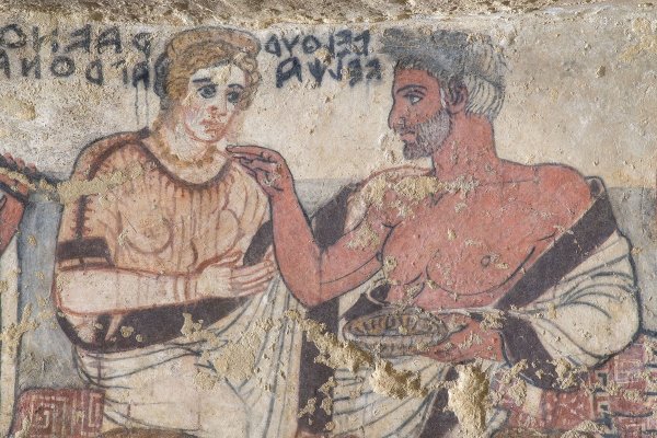 Роспись могилы щитов в Тарквиниях