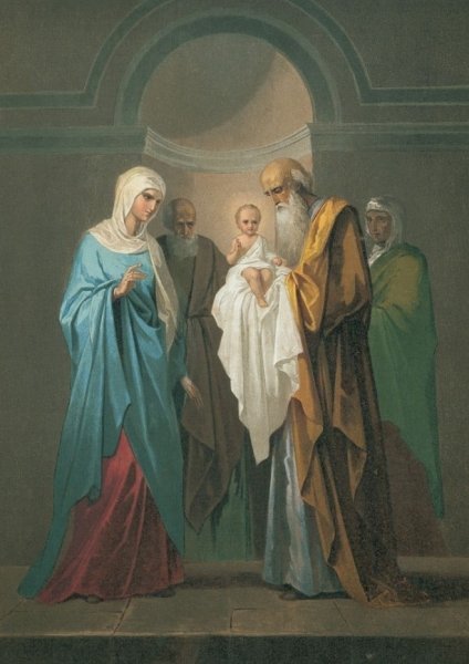 Сретение Господне хромолитография