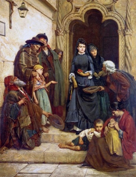 Подаяние живопись 19 век Россия