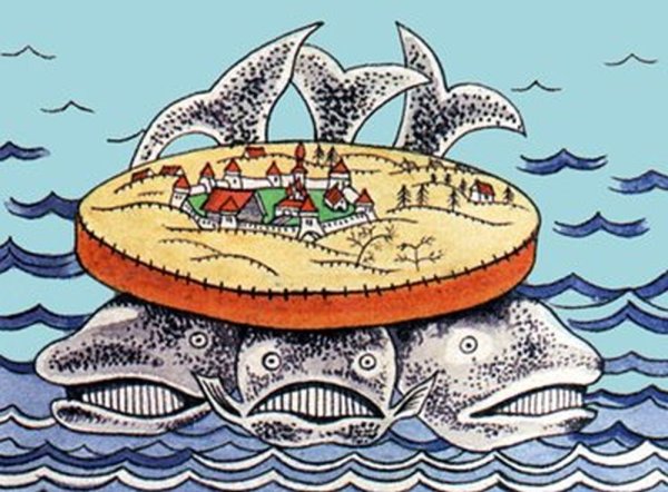 Плоская земля на 3 китах