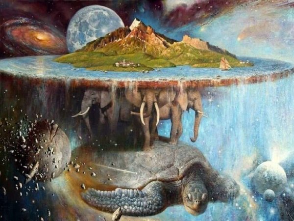 Черепаха три слона плоская земля