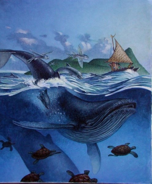 Морские пейзажи с китами