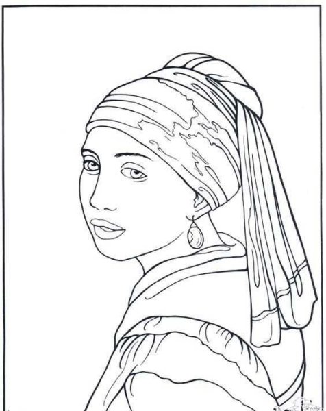 Контуры картин известных художников