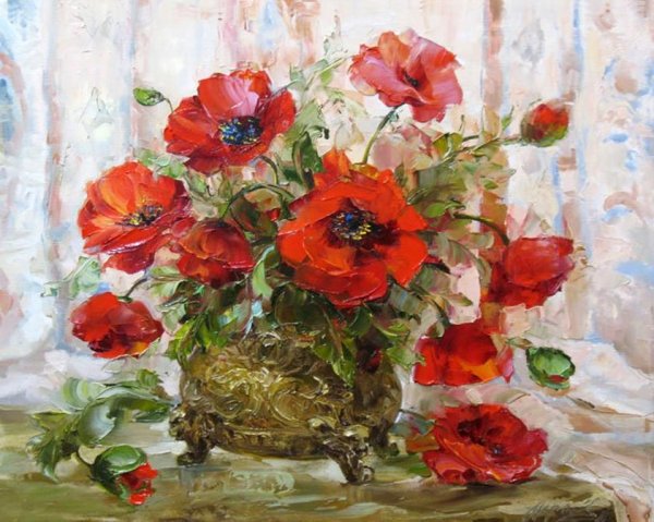 Оксана Кравченко картины цветы