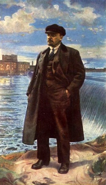 Бродский Ленин на фоне Волховстроя