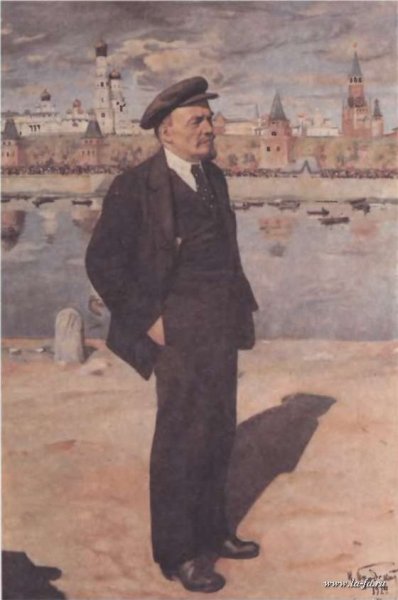 1924 Бродский Исаак Израилевич (1884–1939) «в. и. Ленин на фоне Кремля»