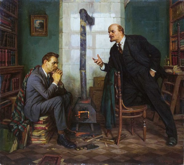 1970 Б.Щербаков "в. и. Ленин и а. м. Горький 20 октября 1920 года"