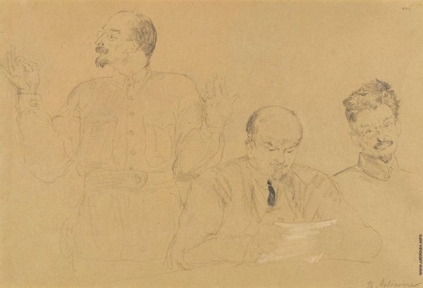 Филипп Андреевич Малявин Ленин Троцкий портрет