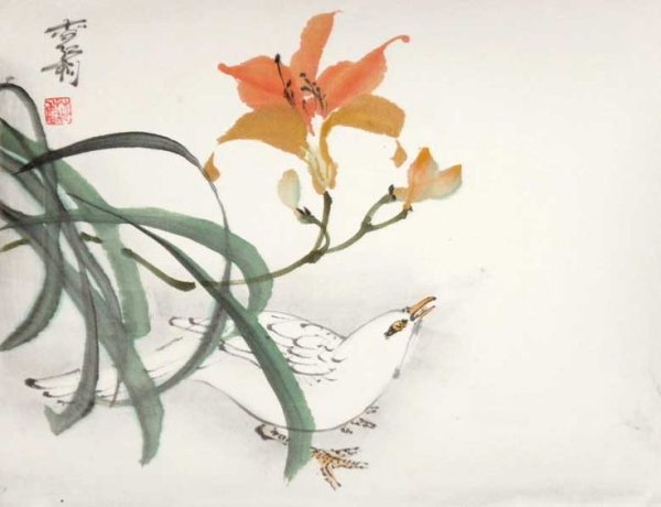 Лилии в китайской живописи