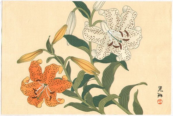 Хокусай лилии