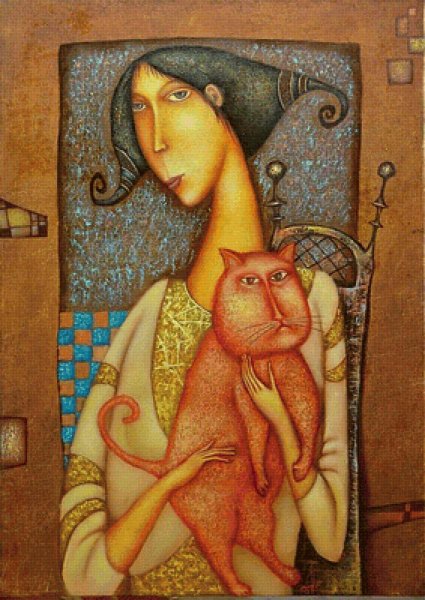 Женщина с котом