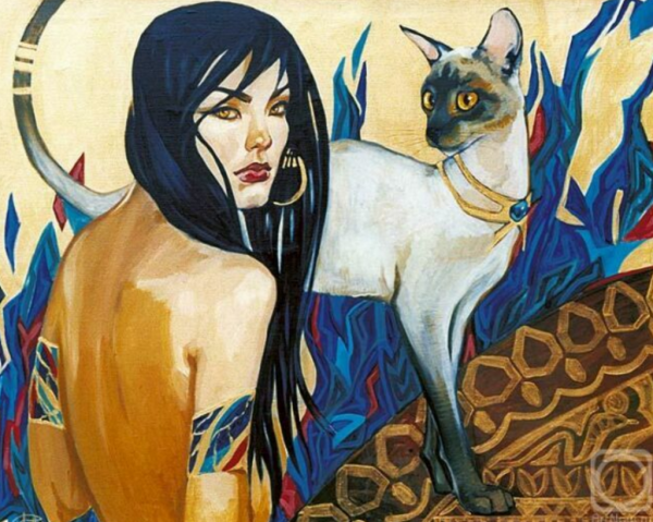 Дама с рыжим котом