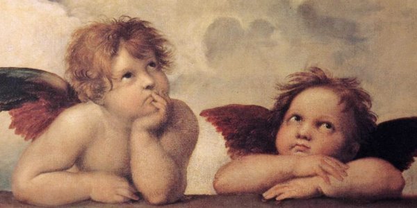 Сикстинская Мадонна ангелочки