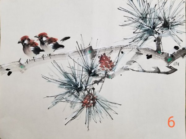 Гохуа китайская живопись птицы