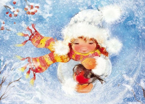 Художник Елена Уварова зима