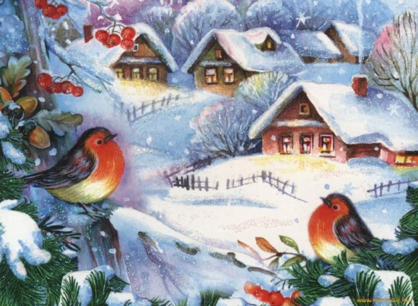 Шерстяная живопись Снеговики