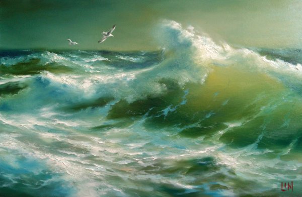 Волна живопись