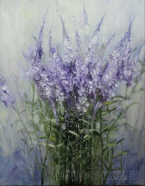 Ренуар Лавандовое поле маслом